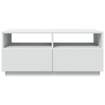 vidaXL Table basse avec lumières LED blanc 90x49x40 cm