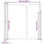vidaXL Auvent latéral rétractable vert foncé 220x500 cm