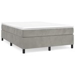 vidaXL Cadre de lit sans matelas gris clair 140x200 cm velours
