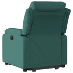 vidaXL Fauteuil inclinable vert foncé tissu
