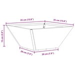vidaXL Jardinière en plastique 5 Pièces Vert olive 35 x 35 x 15 cm Acier