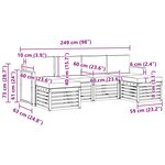 vidaXL Ensemble de canapés d'extérieur 5 pc