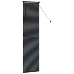 vidaXL Store de Fenêtre avec des rideaux Autre Noir 80 x 130 cm Aluminium