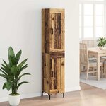 vidaXL Haut Armoire Bois Ancien 34 5 x 34 x 180 cm Bois d'ingénierie