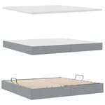 vidaXL Lit avec rangement et matelas Gris clair 200 x 200 cm Velours