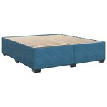 vidaXL Cadre de lit sans matelas bleu 180x200 cm velours