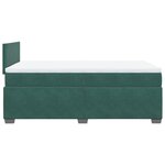 vidaXL Sommier à lattes de lit et matelas Vert foncé 120x200cm Velours