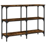 vidaXL Table console chêne fumé 100x29x75 cm bois d'ingénierie