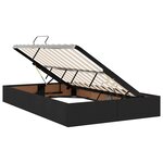 vidaXL Lit avec rangement et matelas avec matelas Noir 120 x 200 cm