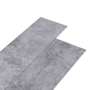 vidaXL Dalles de plancher PVC autoadhésif 5 21 m² 2 mm gris ciment