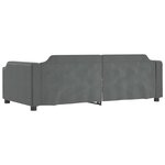 vidaXL Lit de jour avec gigogne sans matelas gris foncé 90x200 cm