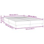 vidaXL Sommier à lattes de lit sans matelas gris clair 140x220cm