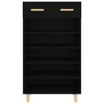 vidaXL Armoire à chaussures Noir 60x35x105 cm Bois d'ingénierie