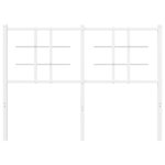 vidaXL Tête de lit métal blanc 120 cm
