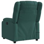 vidaXL Fauteuil de massage inclinable électrique Vert foncé Tissu