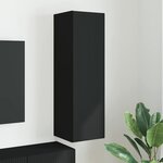 vidaXL Meuble TV mural Noir 30 x 31 x 100 cm Bois d'ingénierie