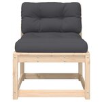 vidaXL Canapés de jardin avec coussins 2Pièces bois de pin massif