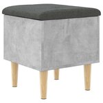 vidaXL Banc de rangement gris béton 42x42x46 cm bois d'ingénierie