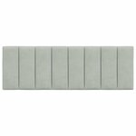 vidaXL Coussin de tête de lit Hanko gris clair 137 cm velours