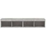 vidaXL Meubles TV avec lumières LED 2 Pièces gris béton 80x30x30 cm