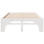 vidaXL Cadre de lit Blanc 135 x 190 cm Pin massif
