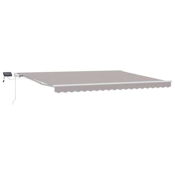 vidaXL Auvent Rétractable Gris clair 450 × 300 cm Tissu et acier