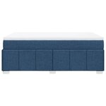 vidaXL Sommier à lattes de lit avec matelas bleu 120x190 cm tissu