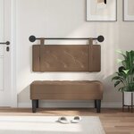 vidaXL Tête de lit suspendue Avec lumière LED Cappuccino Simili cuir