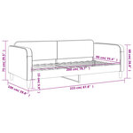 vidaXL Lit de repos crème 90x200 cm tissu