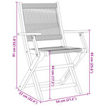 vidaXL Chaises pliables de jardin 4 Pièces gris bois d'acacia massif