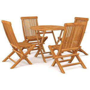 Salon de jardin meuble d'extérieur ensemble de mobilier 5 pièces bois de teck massif 02_0016571