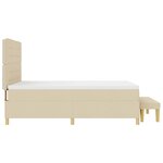 vidaXL Lit à ressorts avec matelas Crème 140 x 190 cm tissu