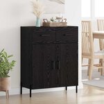 vidaXL Buffet Chêne noir 69 5 x 34 x 90 cm Bois d'ingénierie