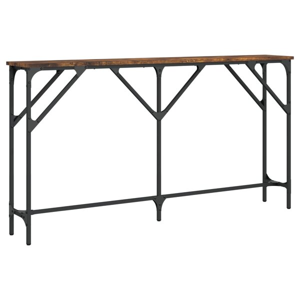 vidaXL Table console chêne fumé 140x23x75 cm bois d'ingénierie