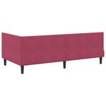 vidaXL Cadre de lit d'angle avec tête de lit Bordeaux 80 cm x 200 cm