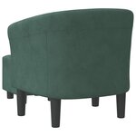 vidaXL Chaise cabriolet avec repose-pied vert foncé velours