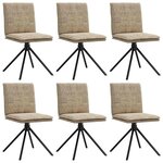 vidaXL Chaises à manger lot de 6 gris clair similicuir daim