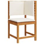 vidaXL Ensemble bistro de jardin 6 Pièces Marron Bois d'acacia massif