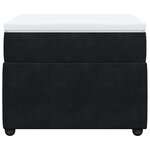 vidaXL Sommier à lattes de lit avec matelas Noir 90x200 cm Velours