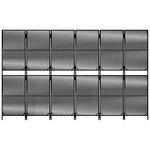 vidaXL Cloison de séparation 6 panneaux noir résine tressée