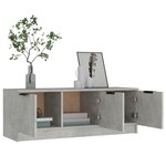 vidaXL Meuble TV Gris béton 102x35x36 5 cm Bois d'ingénierie