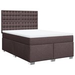 vidaXL Sommier à lattes de lit avec matelas Marron foncé 140x200 cm