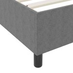 vidaXL Lit boxspring avec matelas - Gris clair 80 x 200 cm en velours côtelé