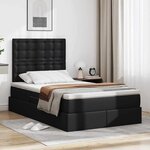 vidaXL Lit avec rangement et LED Noir 120 x 190 cm Simili cuir