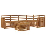 vidaXL Ensemble de canapés d'extérieur 6 pc Naturel Polyester