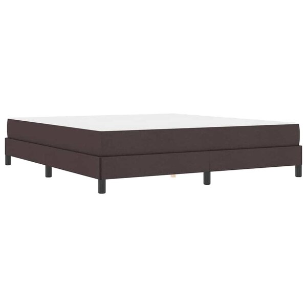 vidaXL Lit à ressorts avec matelas Marron foncé 180 x 200 cm tissu