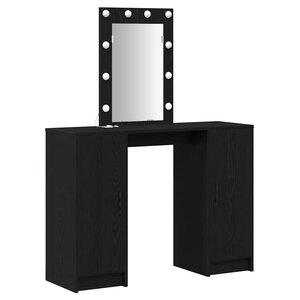 vidaXL Table de Toilette Noir 102 x 33 x 135 cm Bois d'ingénierie