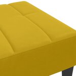 vidaXL Repose-pied jaune 77x55x31 cm velours