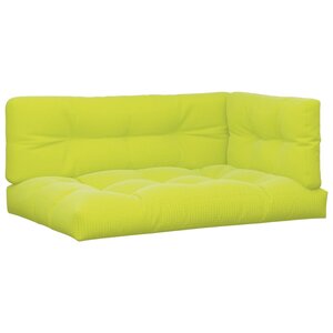 vidaXL Coussins de palette lot de 7 vert vif tissu