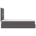 VidaXL Lit ottoman avec matelas gris 100x200 cm similicuir